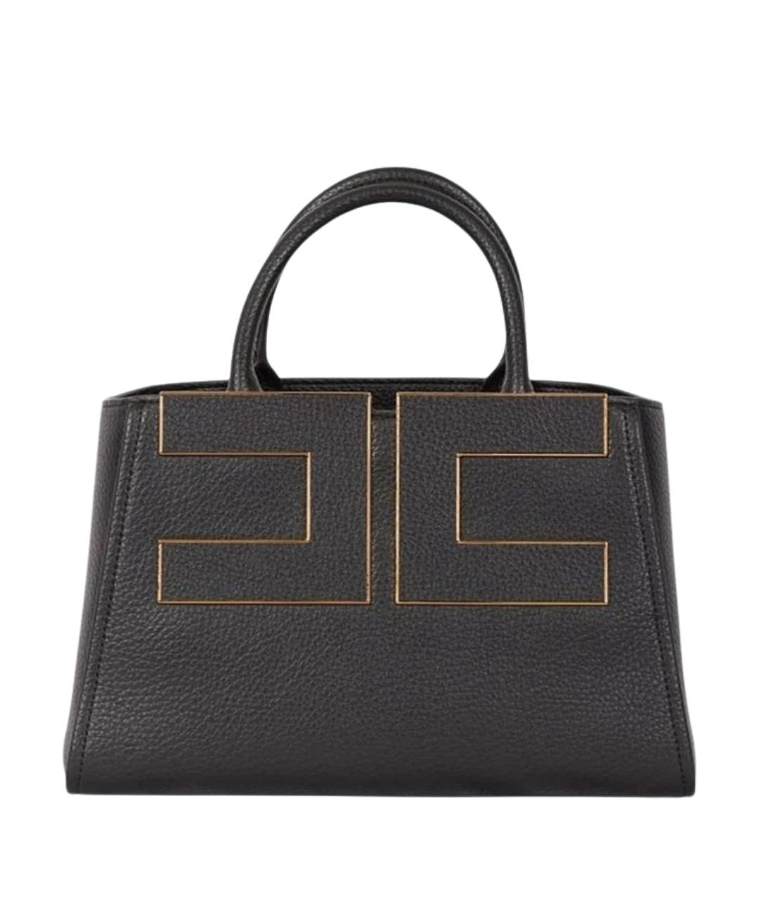 ELISABETTA FRANCHI Черная сумка тоут из искусственной кожи, фото 1