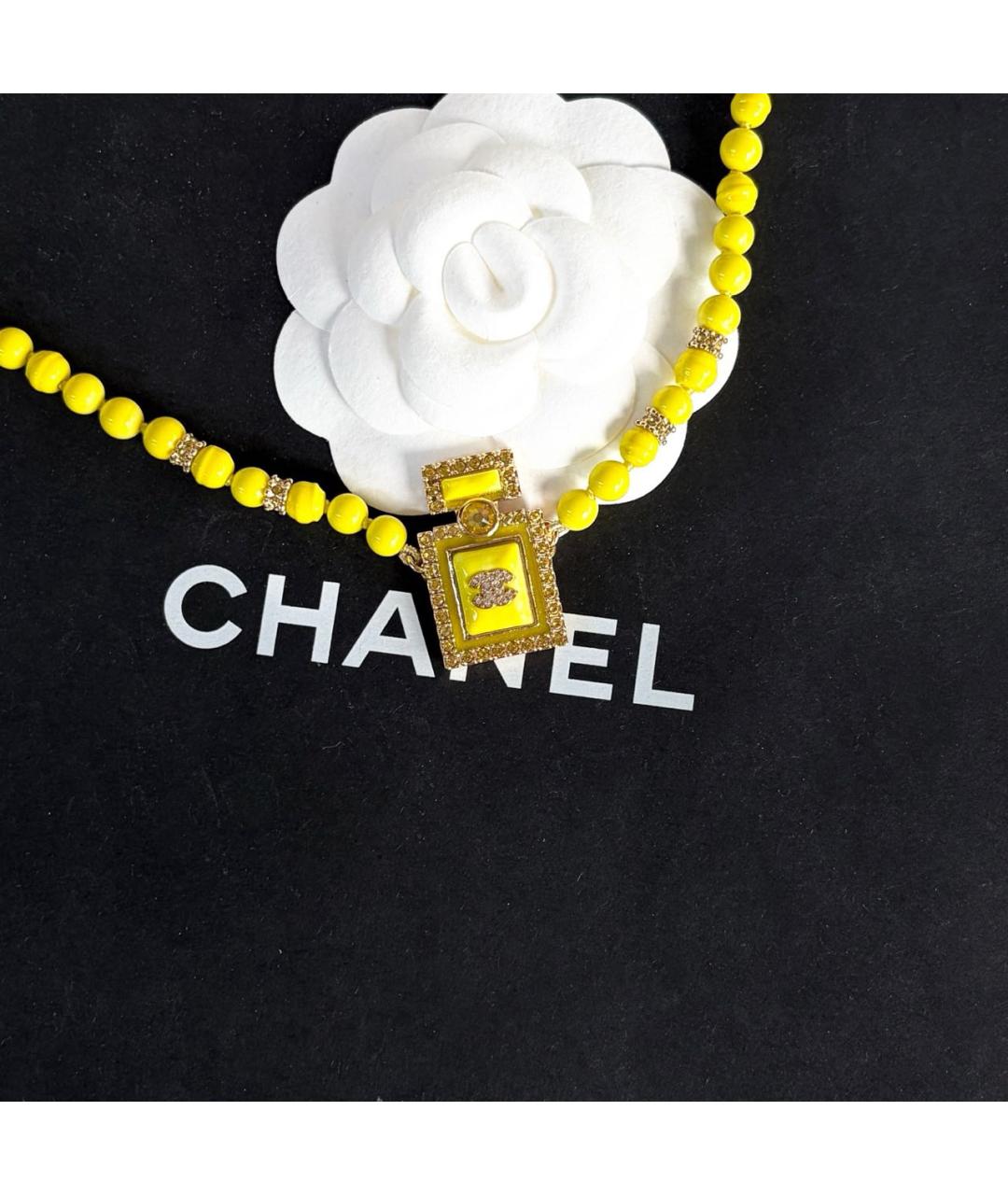 CHANEL Желтое колье, фото 5