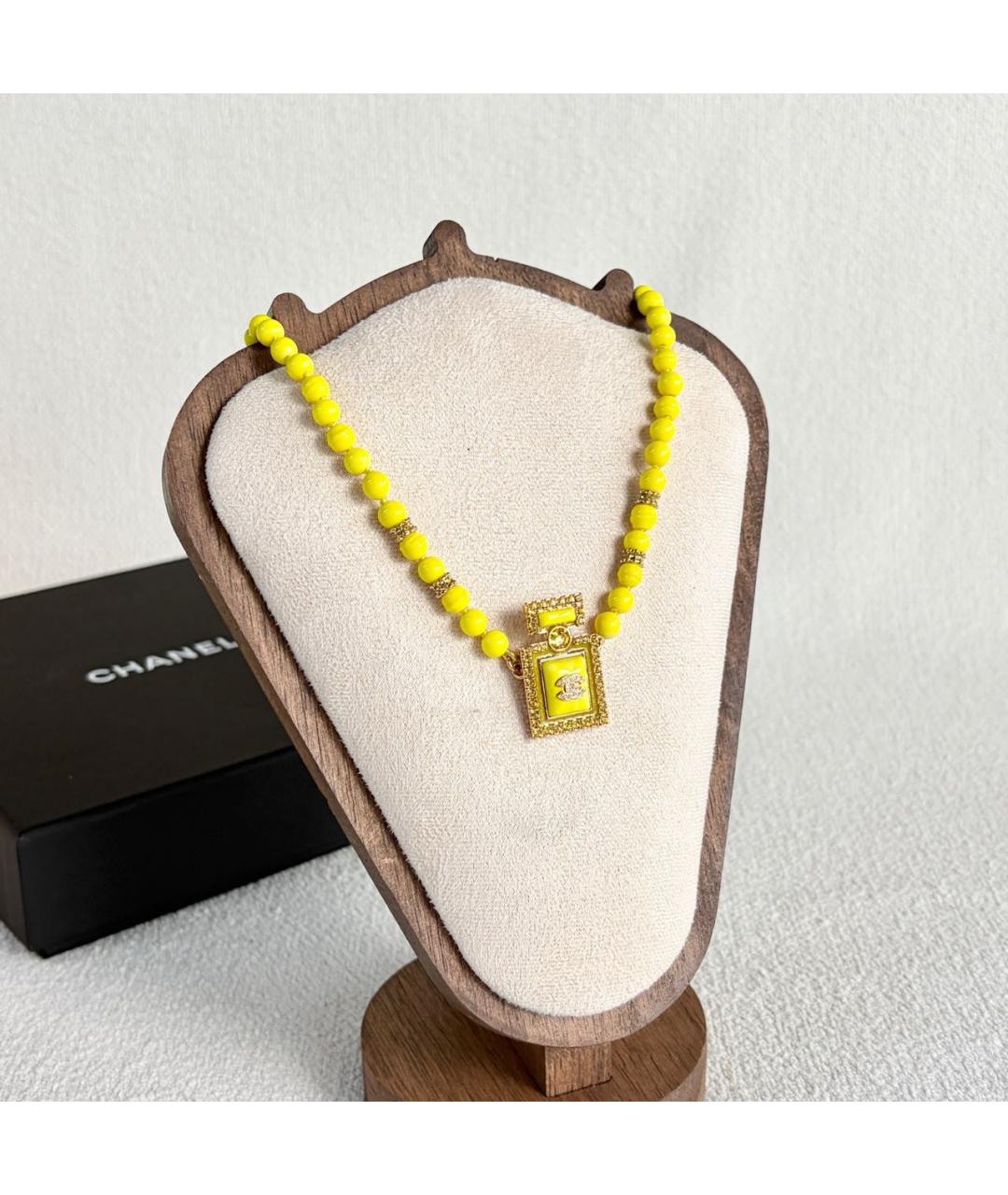 CHANEL Желтое колье, фото 4