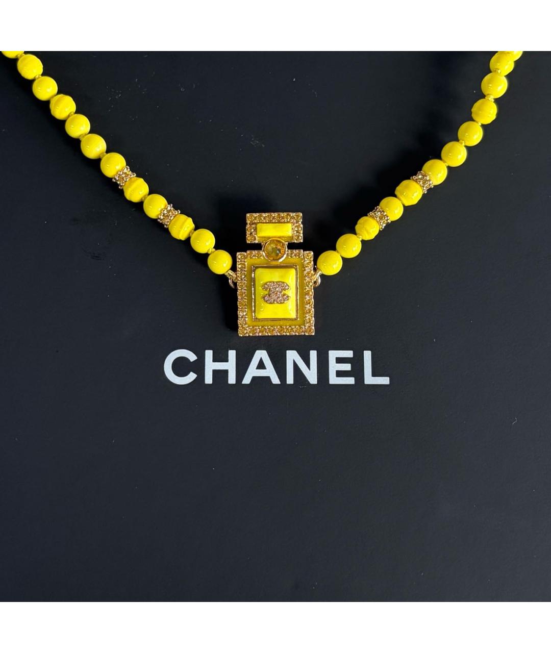 CHANEL Желтое колье, фото 3