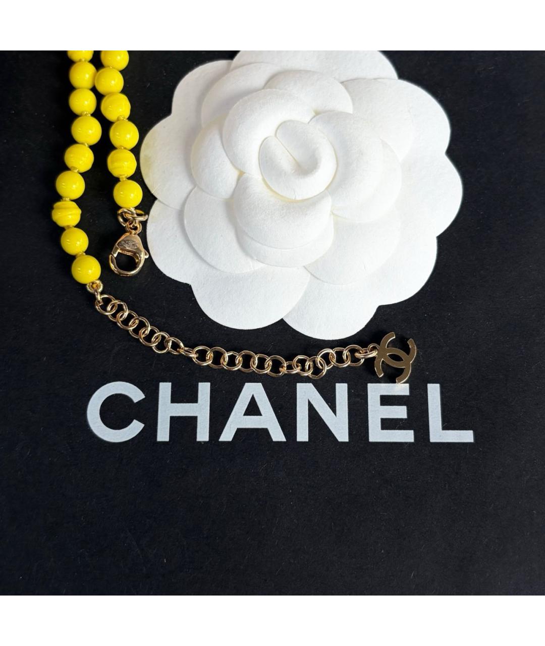 CHANEL Желтое колье, фото 2