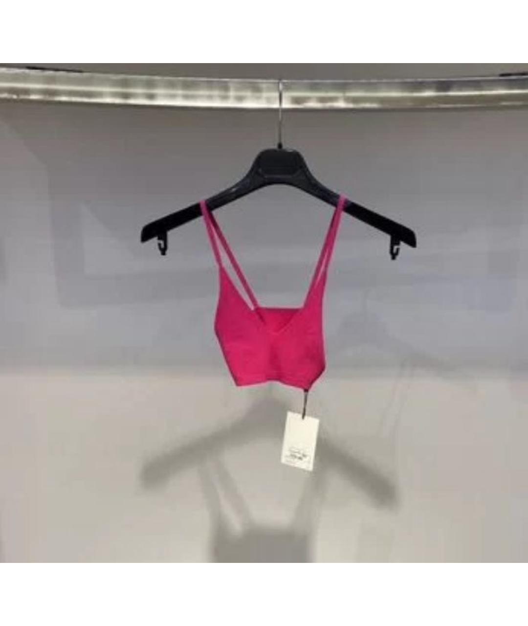 JACQUEMUS Розовая хлопковая майка, фото 4