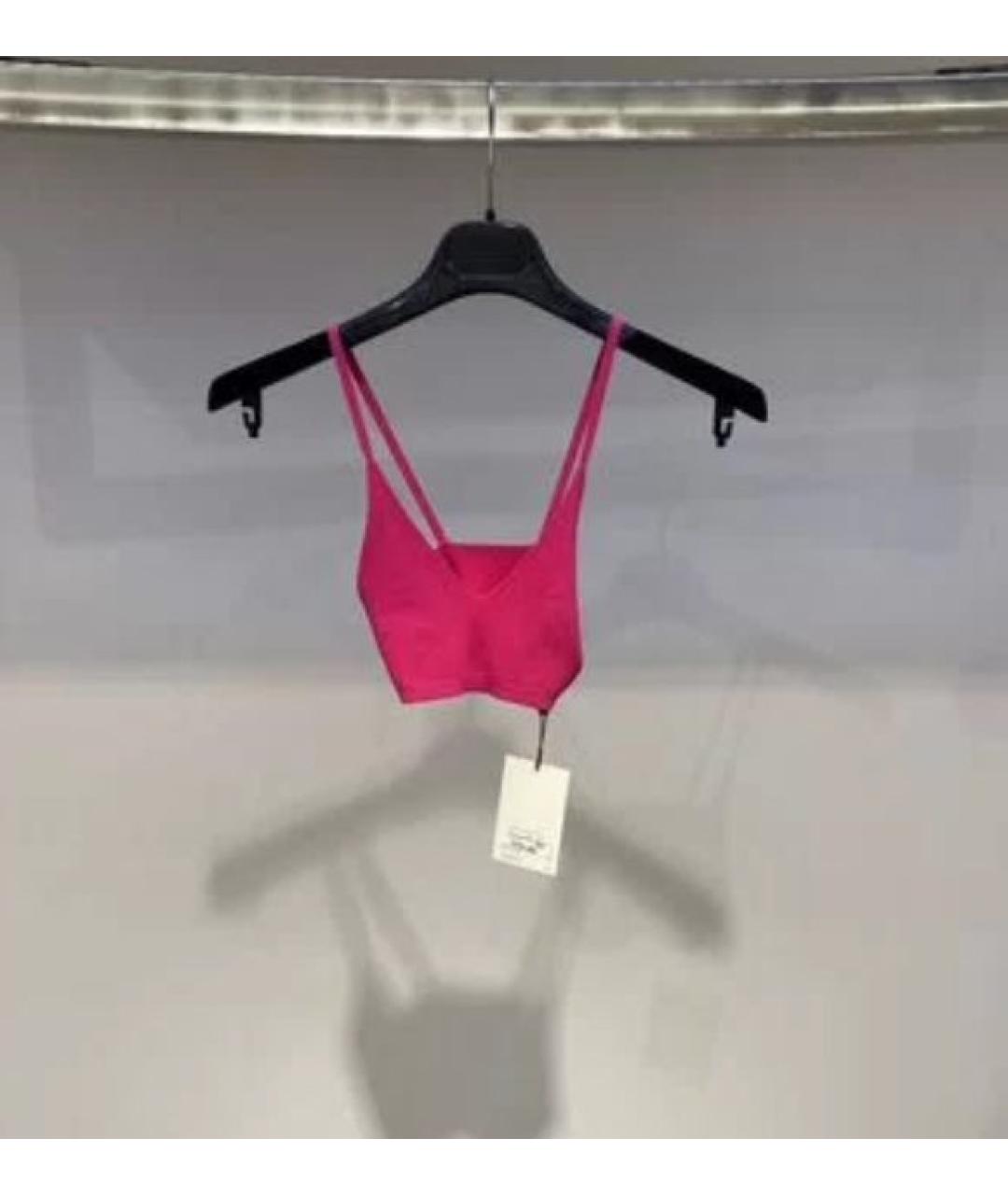 JACQUEMUS Розовая хлопковая майка, фото 5