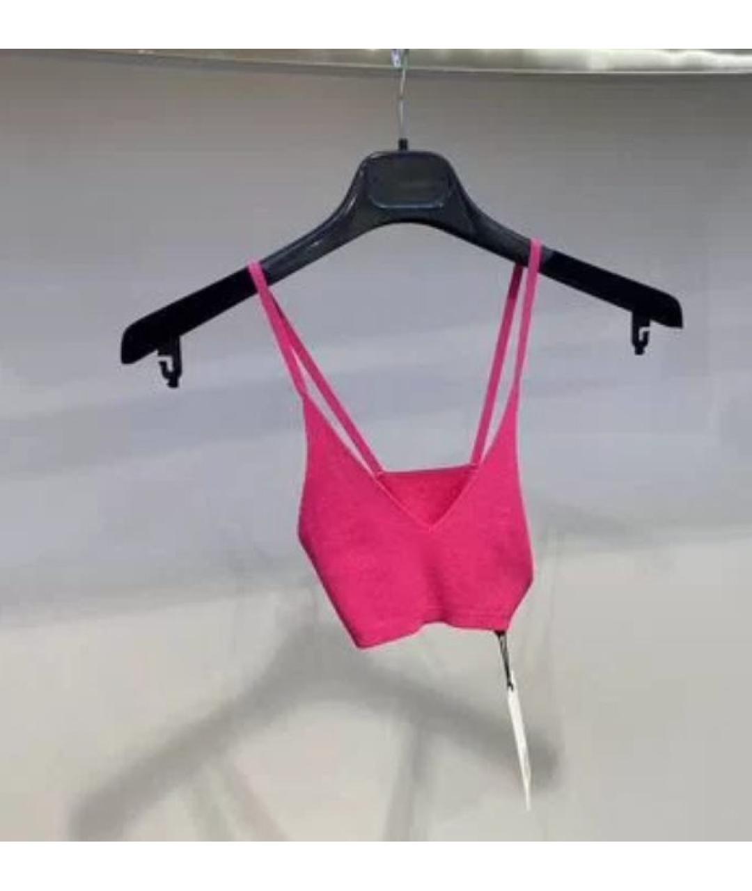 JACQUEMUS Розовая хлопковая майка, фото 3