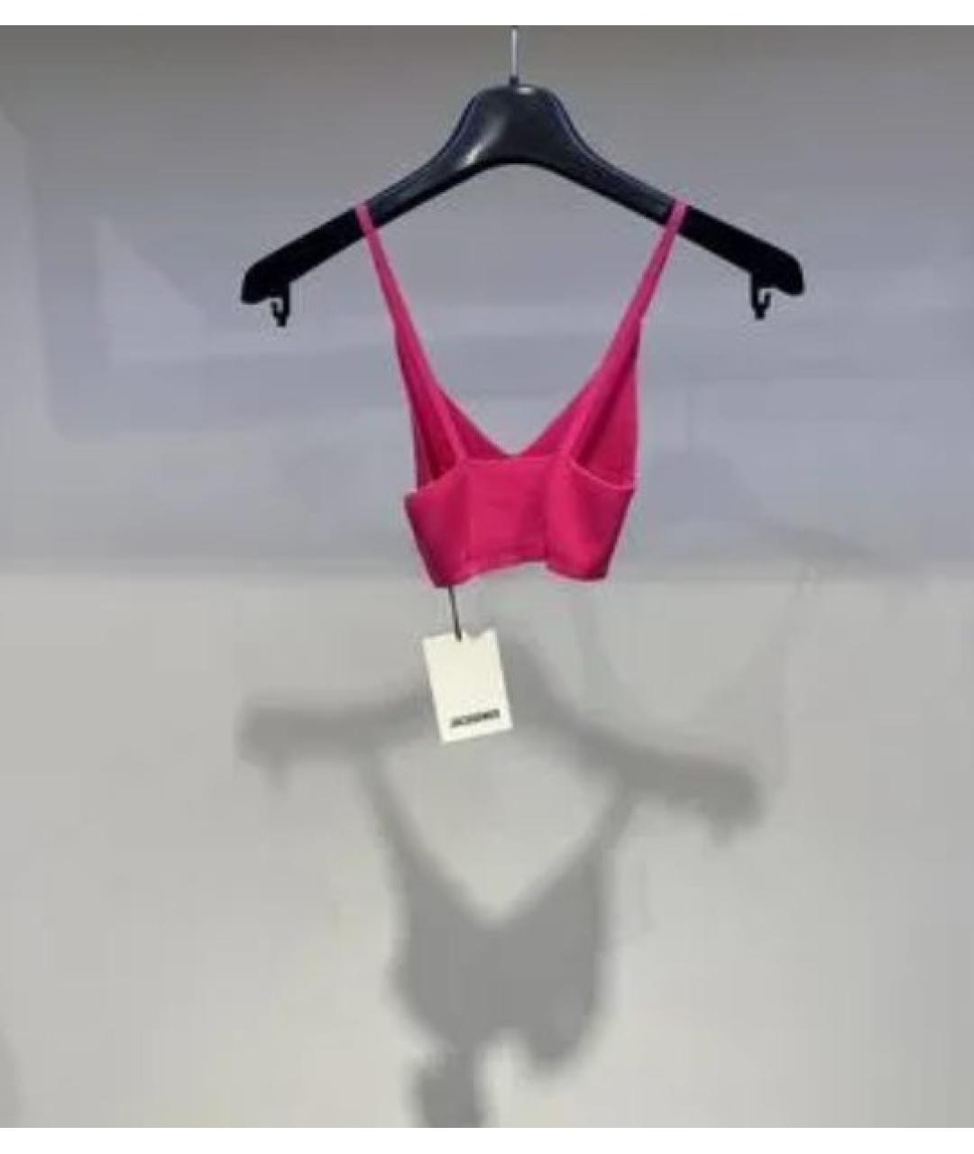JACQUEMUS Розовая хлопковая майка, фото 2