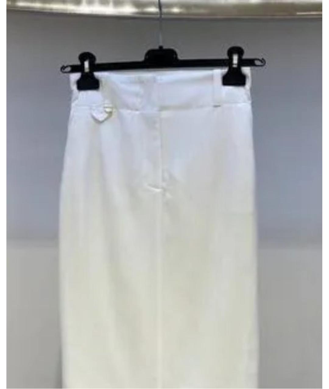JACQUEMUS Белая хлопковая юбка миди, фото 4