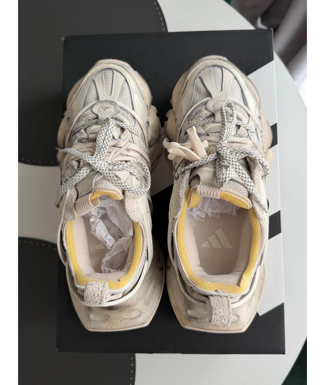 ADIDAS Бежевые замшевые кроссовки, фото 2