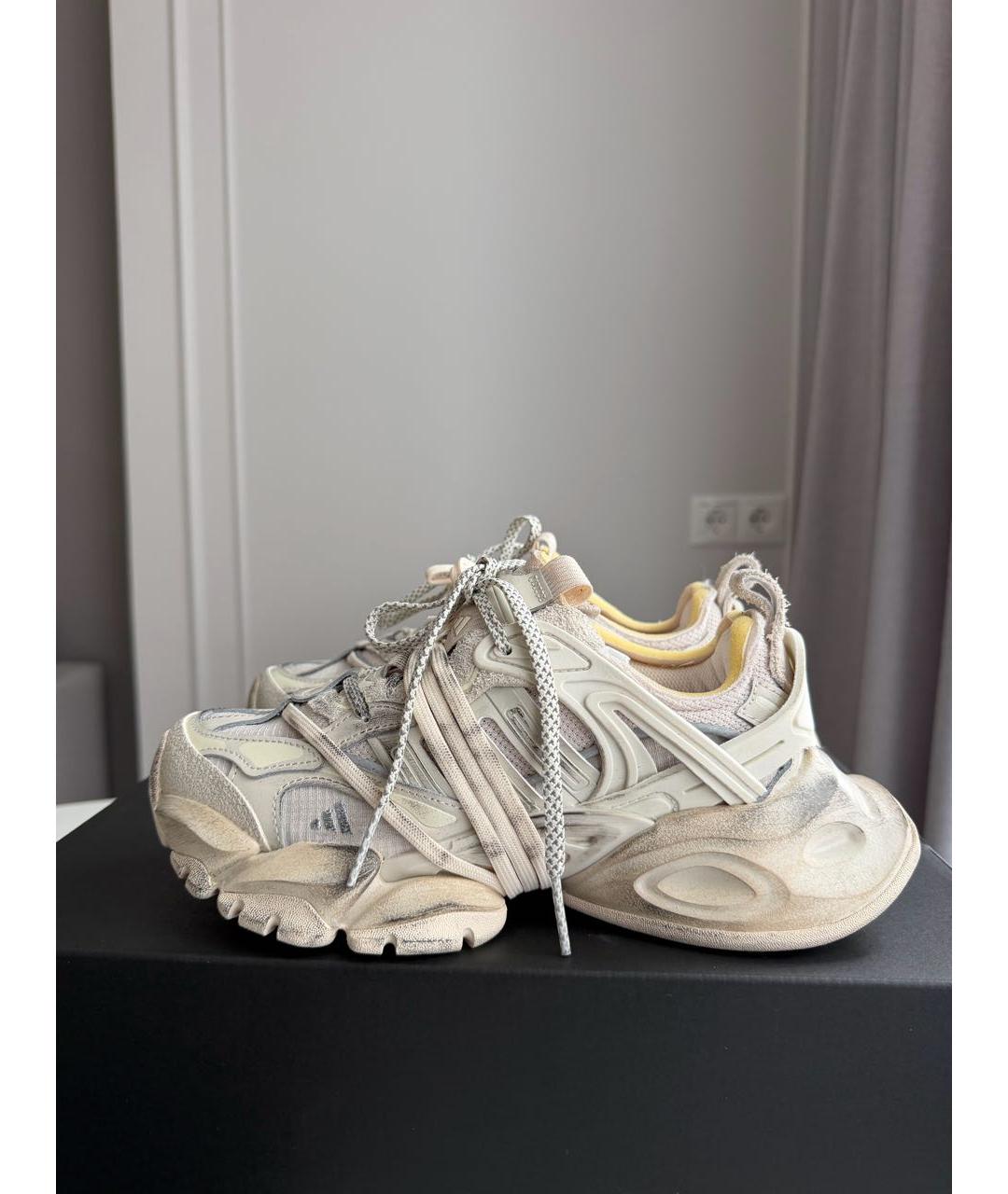 ADIDAS Бежевые замшевые кроссовки, фото 4