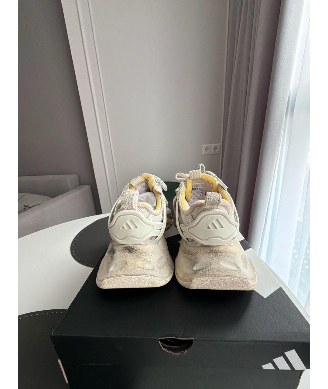 ADIDAS Бежевые замшевые кроссовки, фото 3