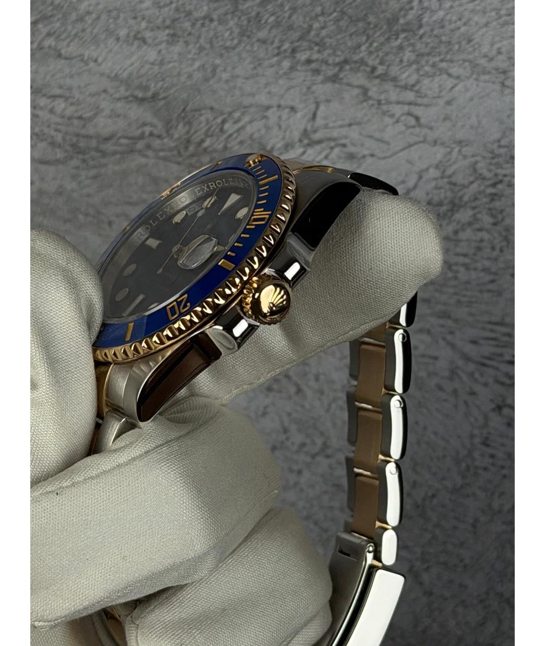 ROLEX Синие часы из желтого золота, фото 3