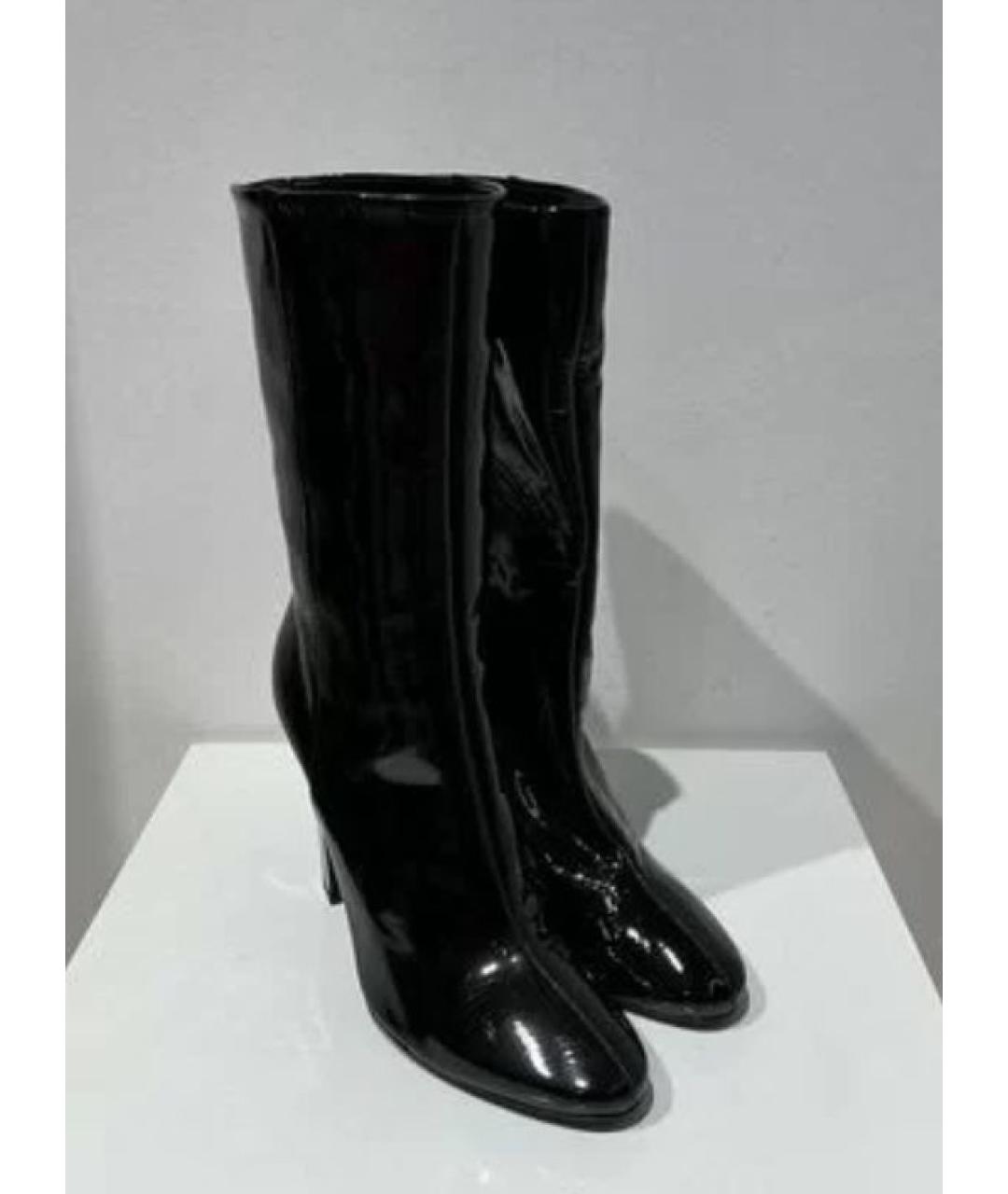 JIMMY CHOO Черные полусапоги из лакированной кожи, фото 2