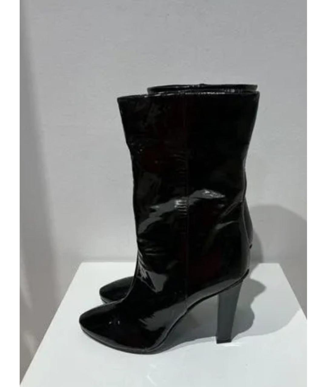 JIMMY CHOO Черные полусапоги из лакированной кожи, фото 3