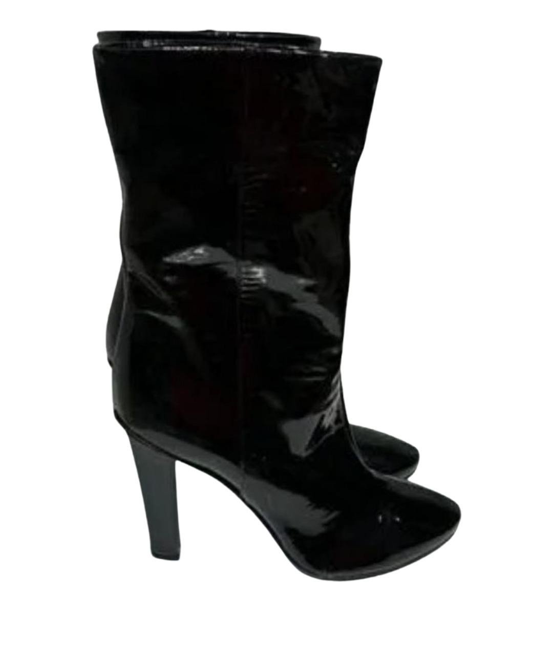 JIMMY CHOO Черные полусапоги из лакированной кожи, фото 1