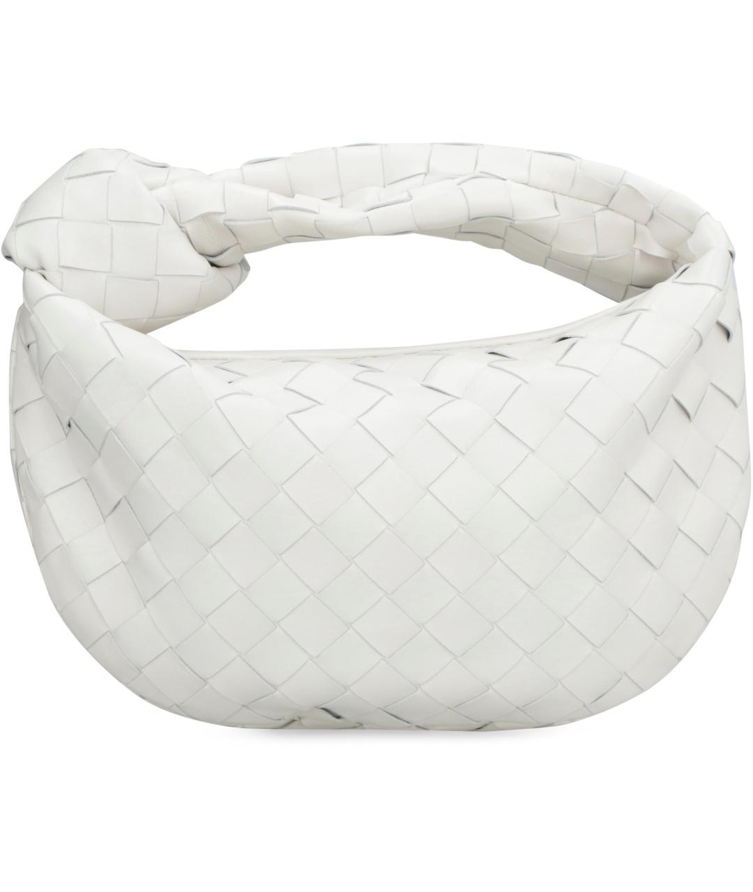 BOTTEGA VENETA Белая кожаная сумка с короткими ручками, фото 2