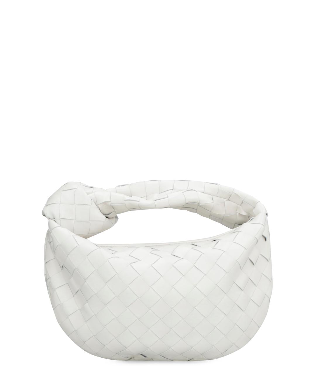 BOTTEGA VENETA Белая кожаная сумка с короткими ручками, фото 1