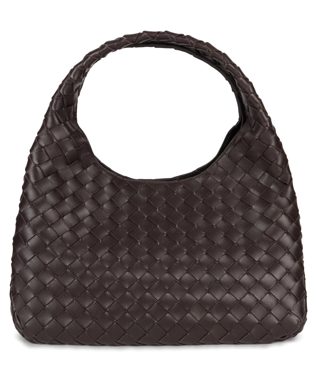 BOTTEGA VENETA Коричневая кожаная сумка через плечо, фото 4