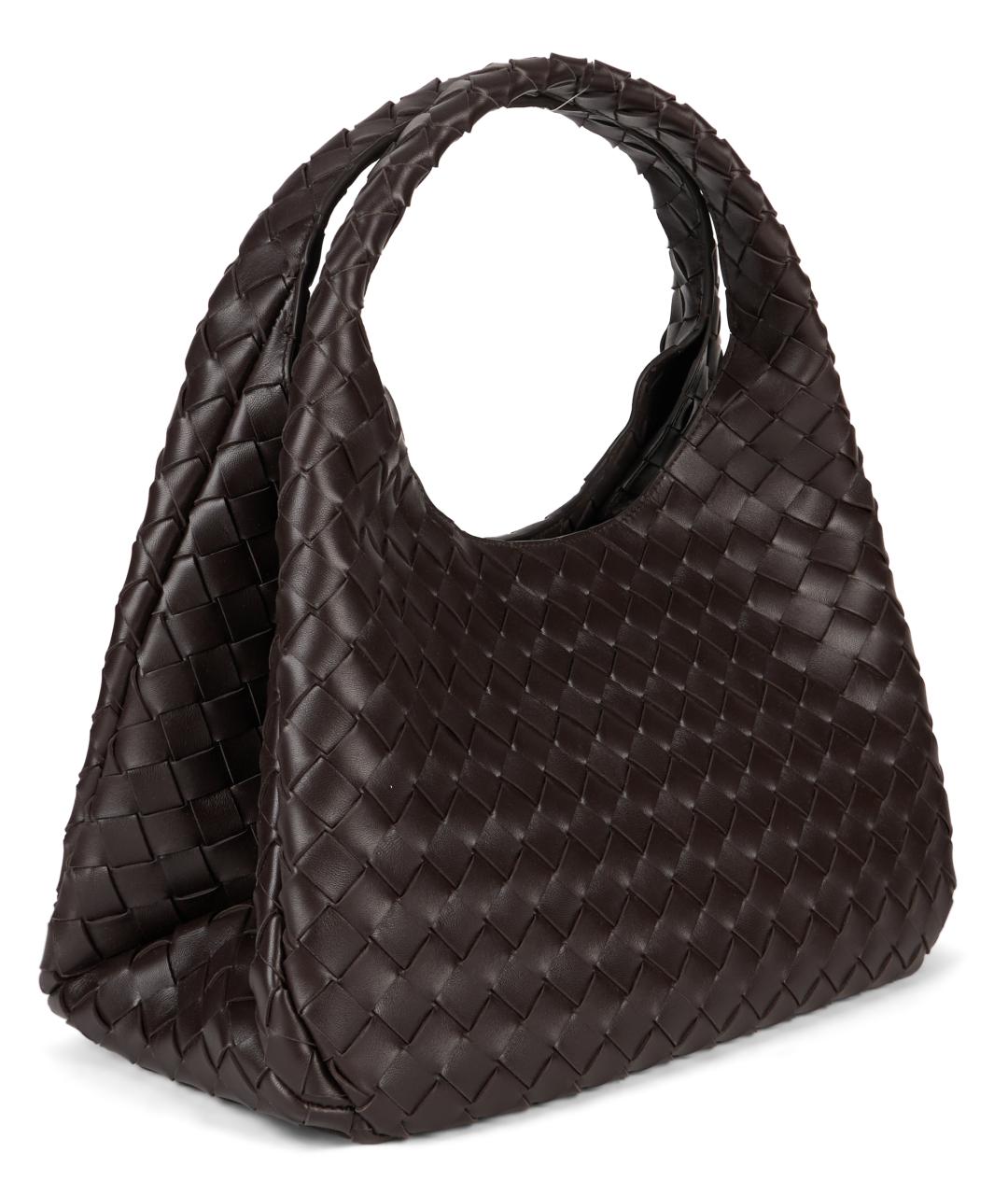 BOTTEGA VENETA Коричневая кожаная сумка через плечо, фото 3