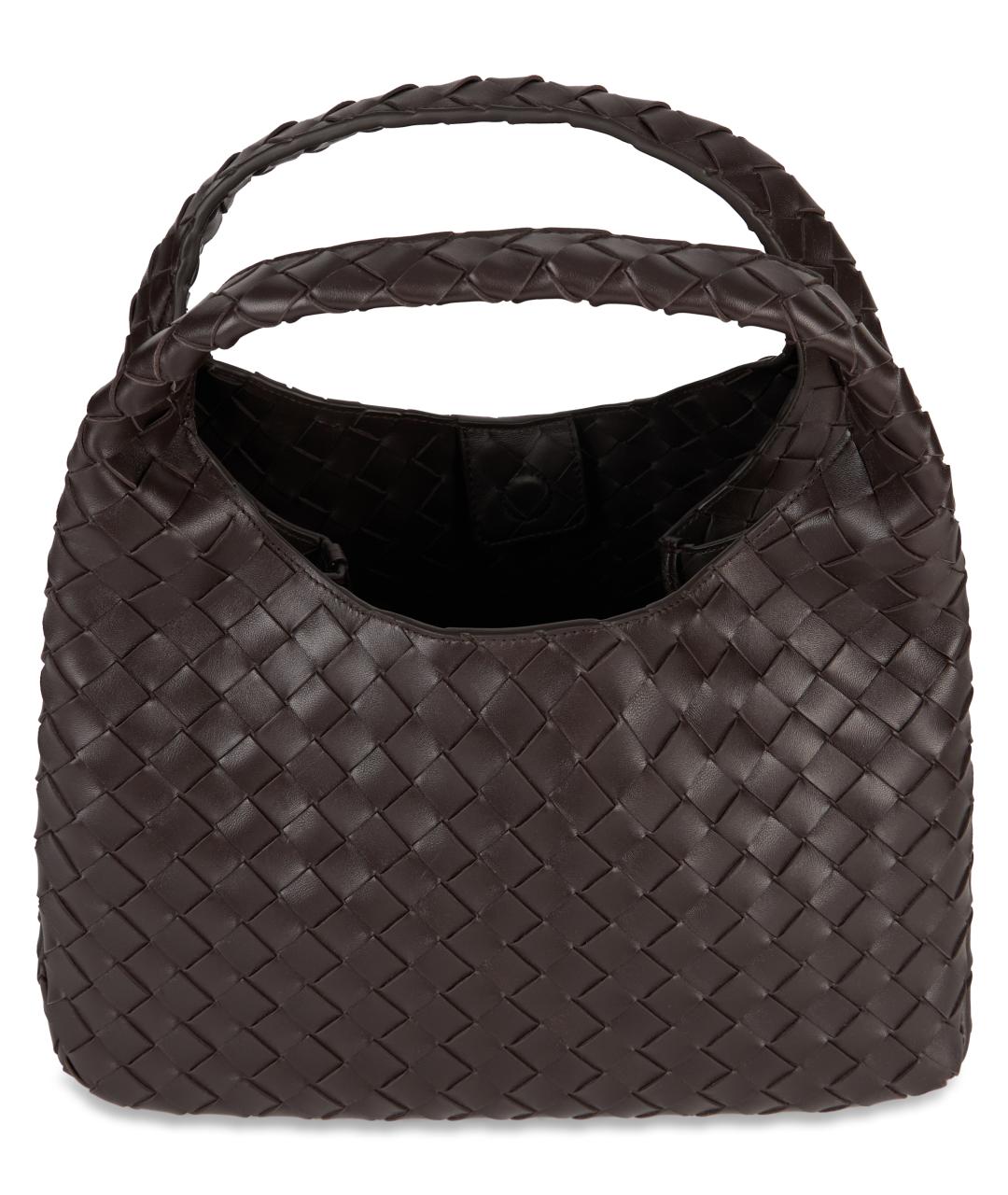 BOTTEGA VENETA Коричневая кожаная сумка через плечо, фото 5