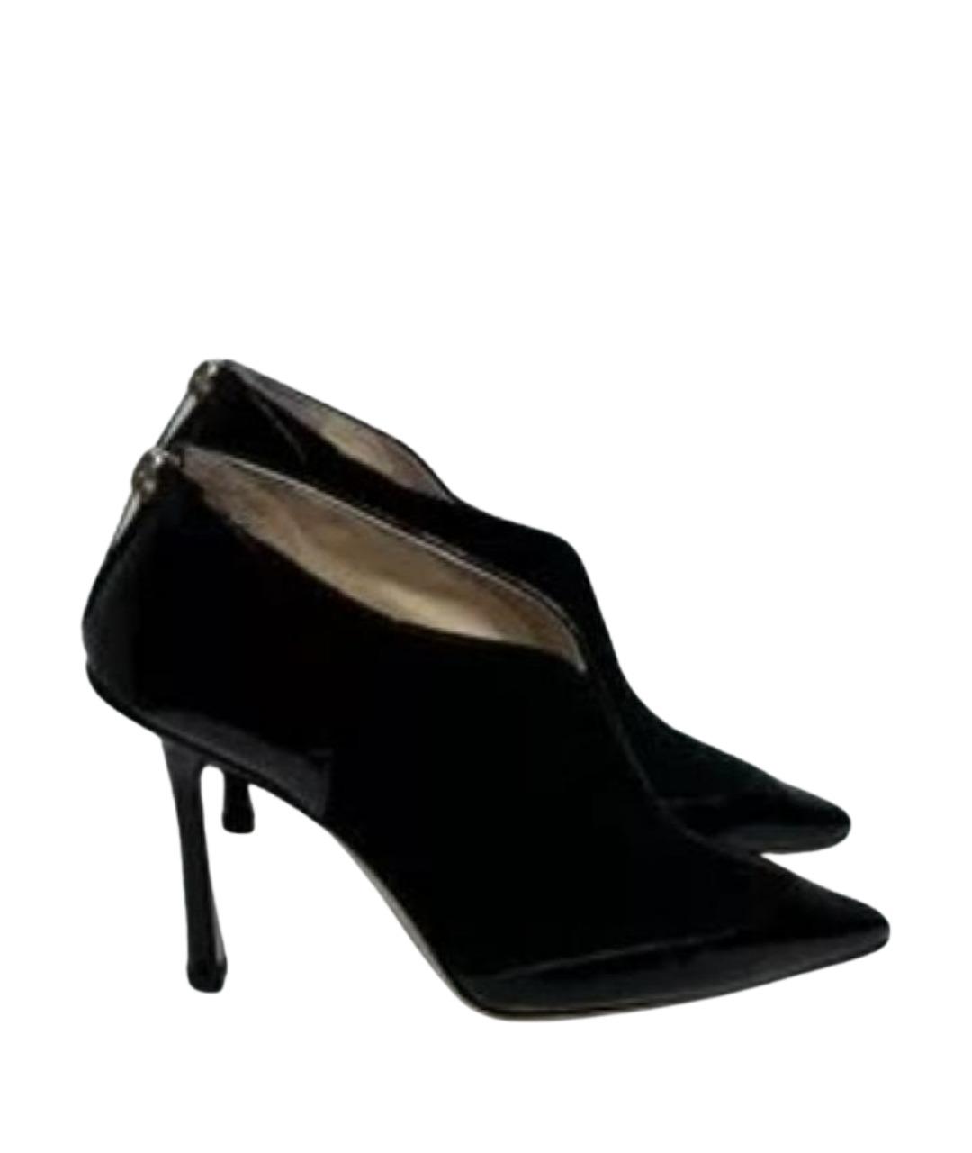 JIMMY CHOO Черные кожаные ботильоны, фото 1
