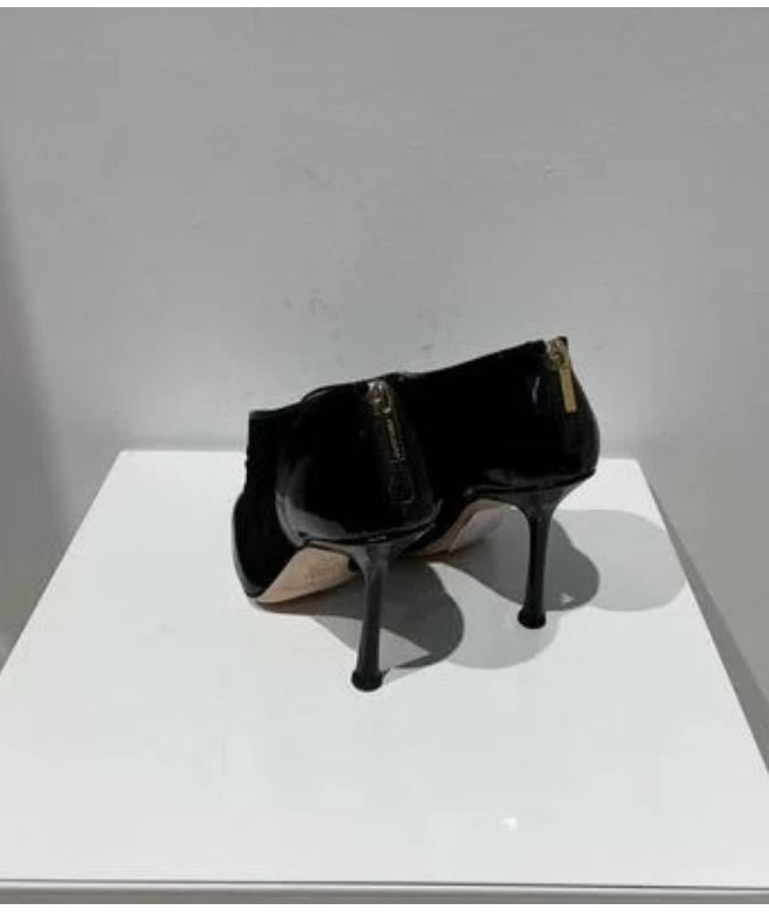 JIMMY CHOO Черные кожаные ботильоны, фото 4