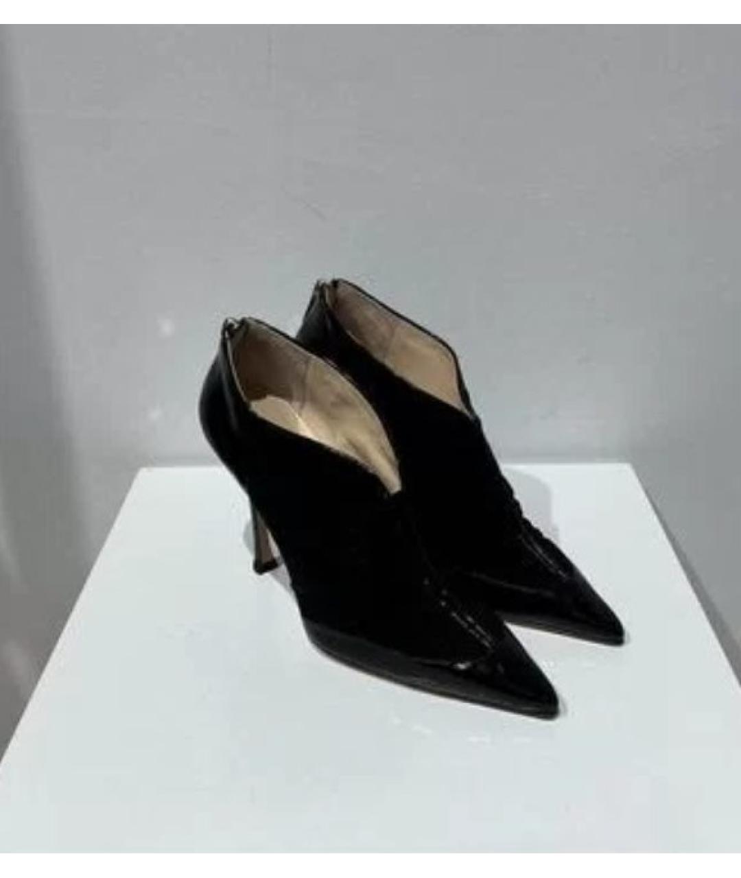 JIMMY CHOO Черные кожаные ботильоны, фото 2