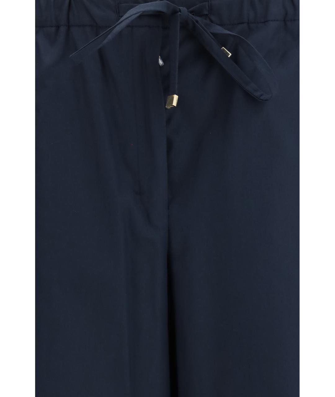 'S MAX MARA Синие хлопковые прямые брюки, фото 3