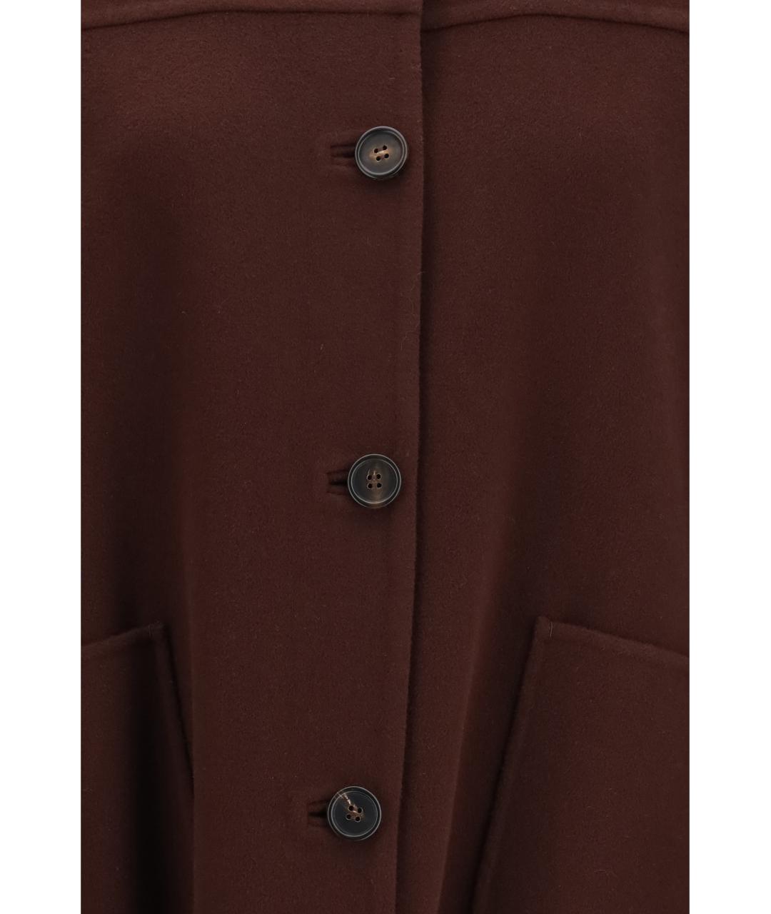 'S MAX MARA Коричневое шерстяное пальто, фото 3