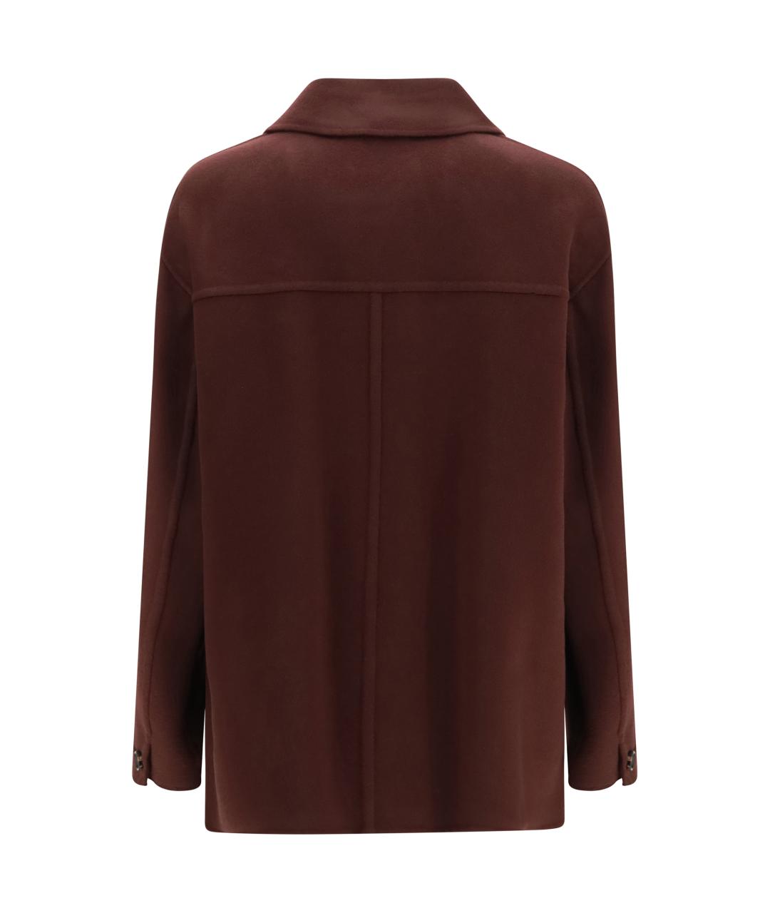 'S MAX MARA Коричневое шерстяное пальто, фото 2