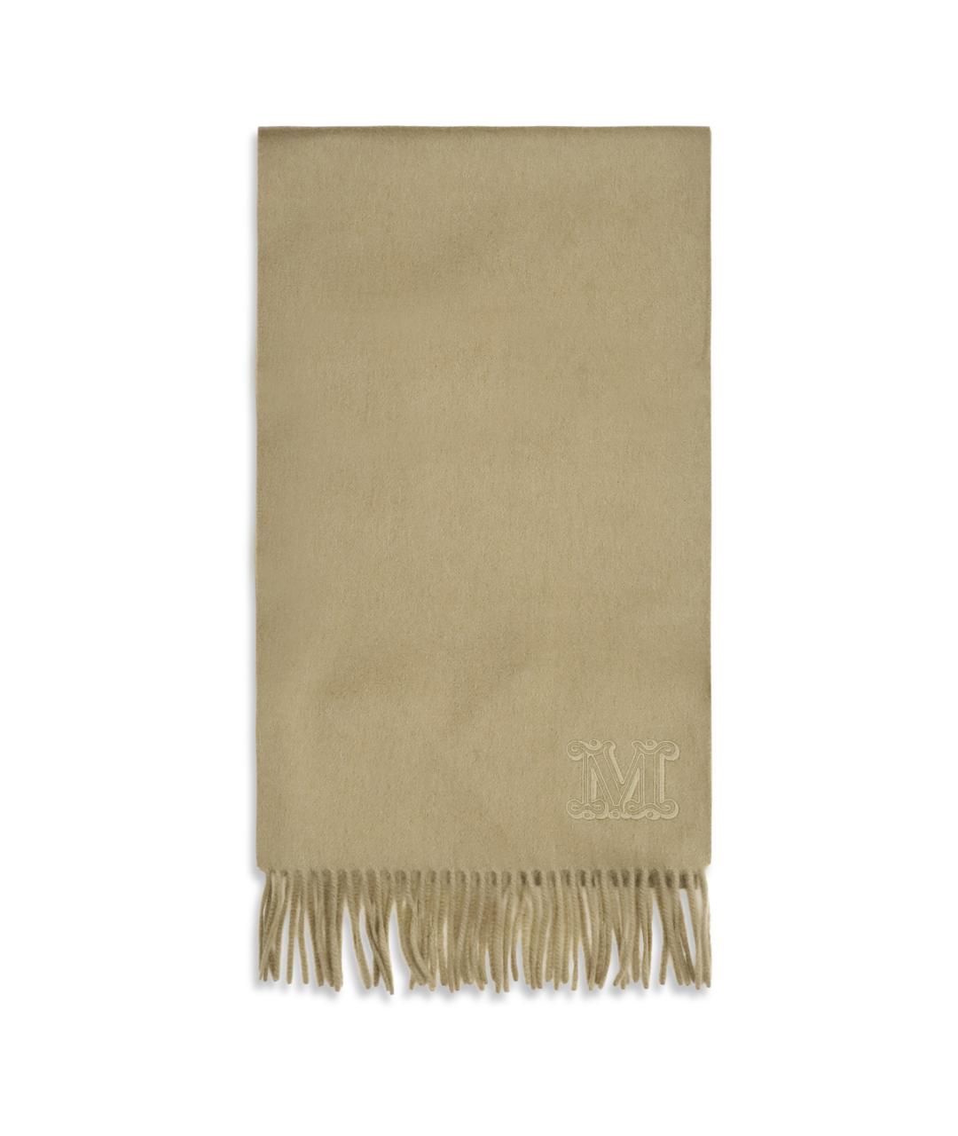 MAX MARA Хаки кашемировый шарф, фото 1