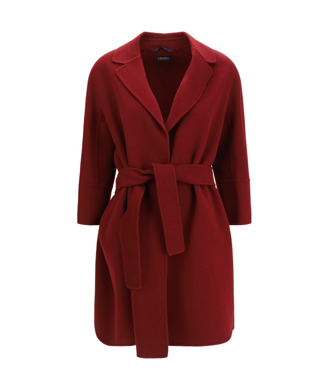 'S MAX MARA Красное шерстяное пальто, фото 1