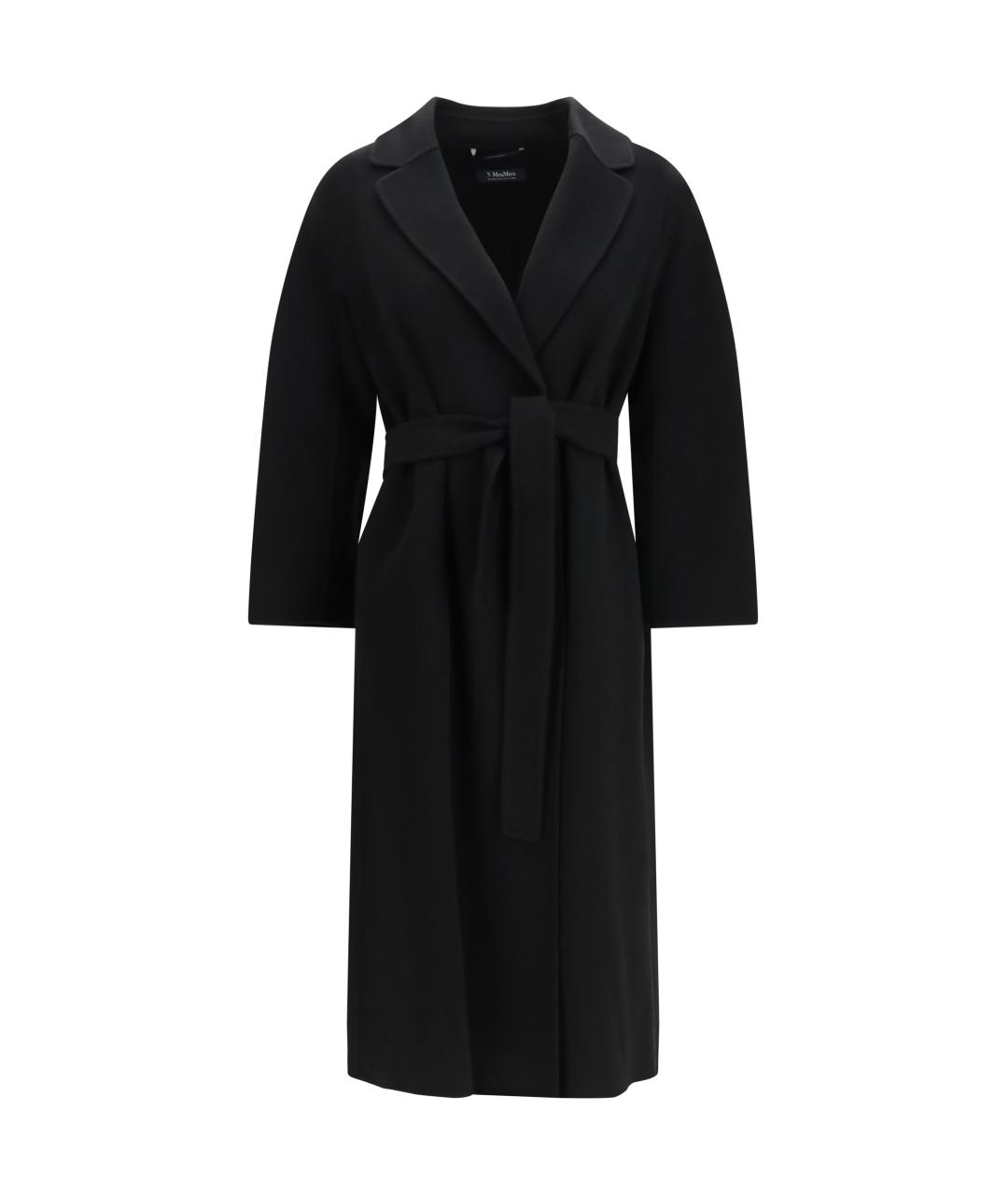 'S MAX MARA Черное шерстяное пальто, фото 1