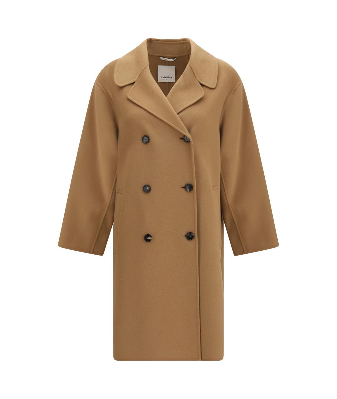 'S MAX MARA Бежевое шерстяное пальто, фото 1