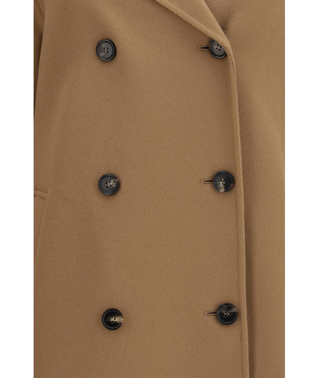 'S MAX MARA Бежевое шерстяное пальто, фото 3