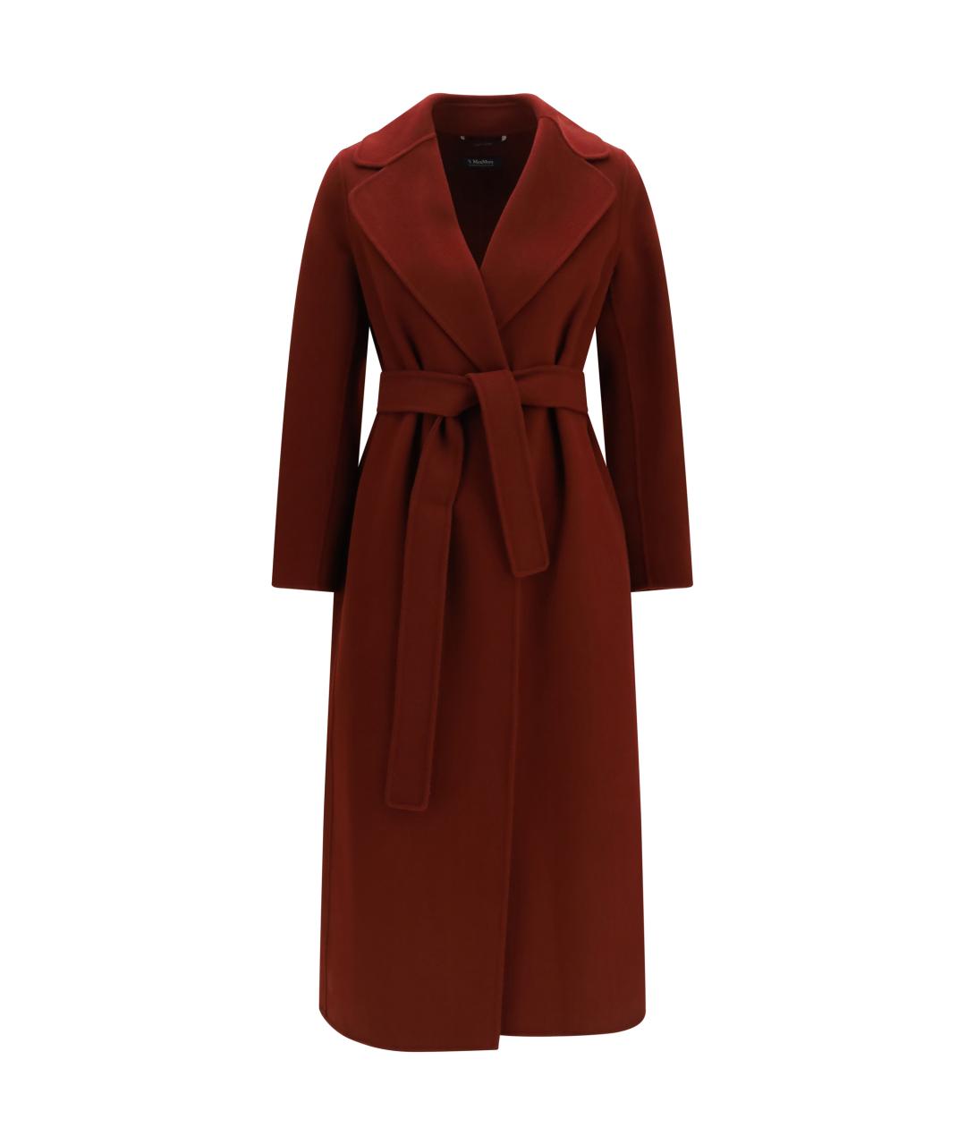 'S MAX MARA Бордовое шерстяное пальто, фото 1