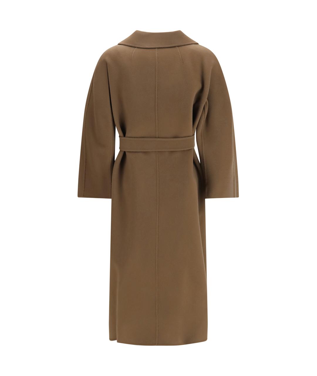 'S MAX MARA Коричневое шерстяное пальто, фото 2