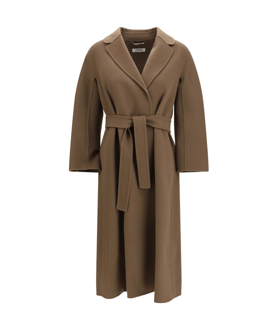 'S MAX MARA Коричневое шерстяное пальто, фото 1