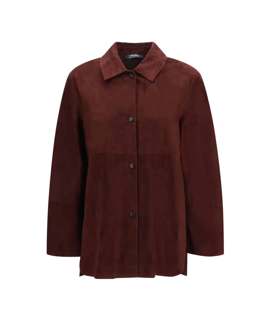 'S MAX MARA Бордовая замшевая куртка, фото 1