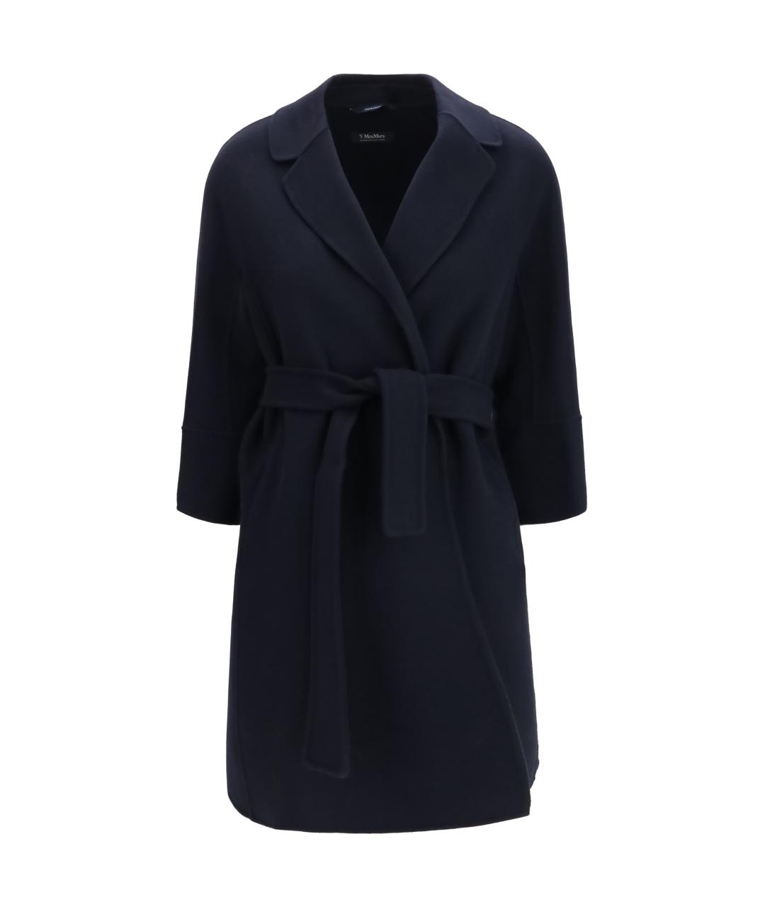 'S MAX MARA Синее шерстяное пальто, фото 1