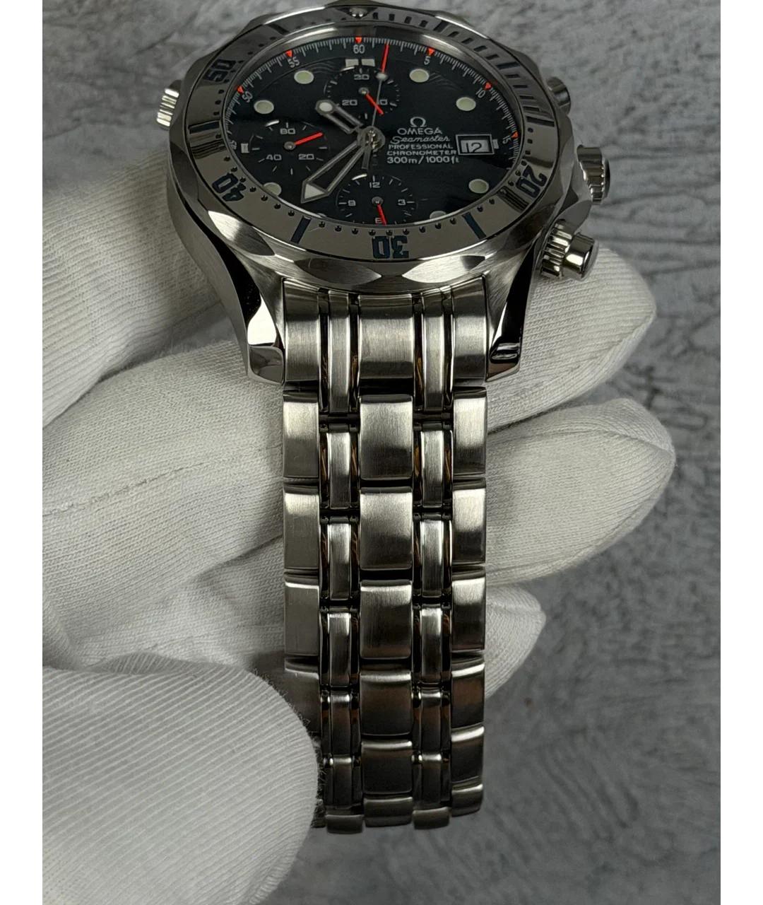 OMEGA Синие металлические часы, фото 5