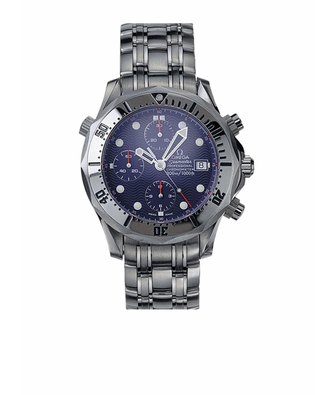 OMEGA Синие металлические часы, фото 1