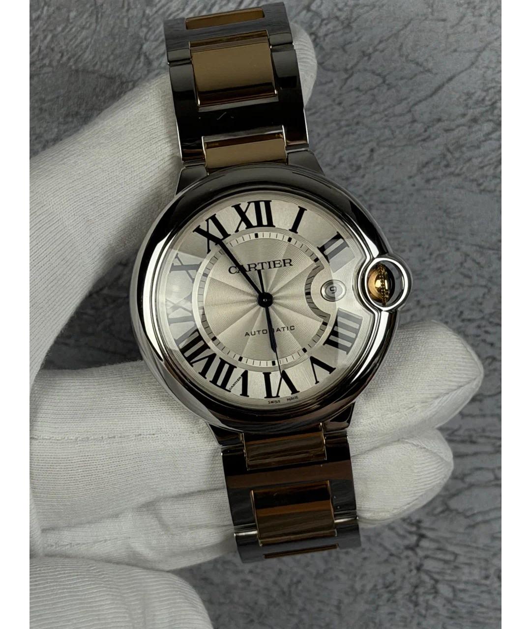 CARTIER Белые часы из желтого золота, фото 2