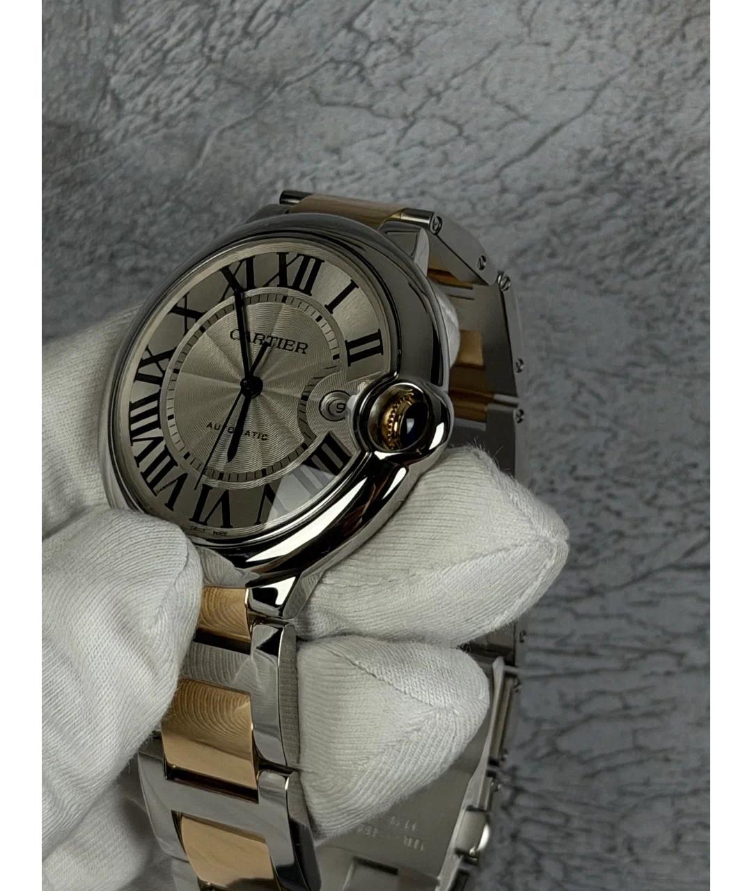 CARTIER Белые часы из желтого золота, фото 3
