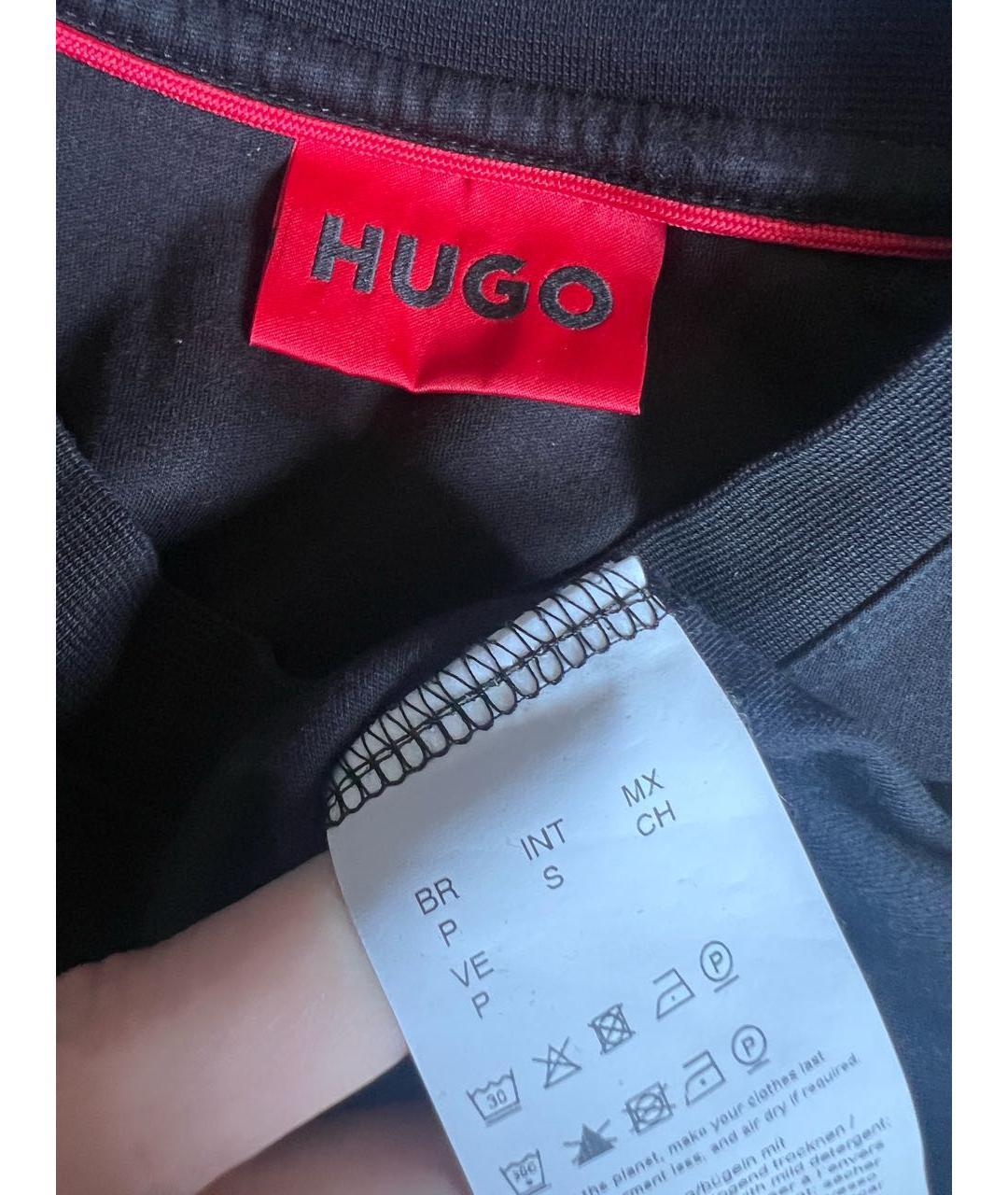 HUGO BOSS Черная хлопковая футболка, фото 3