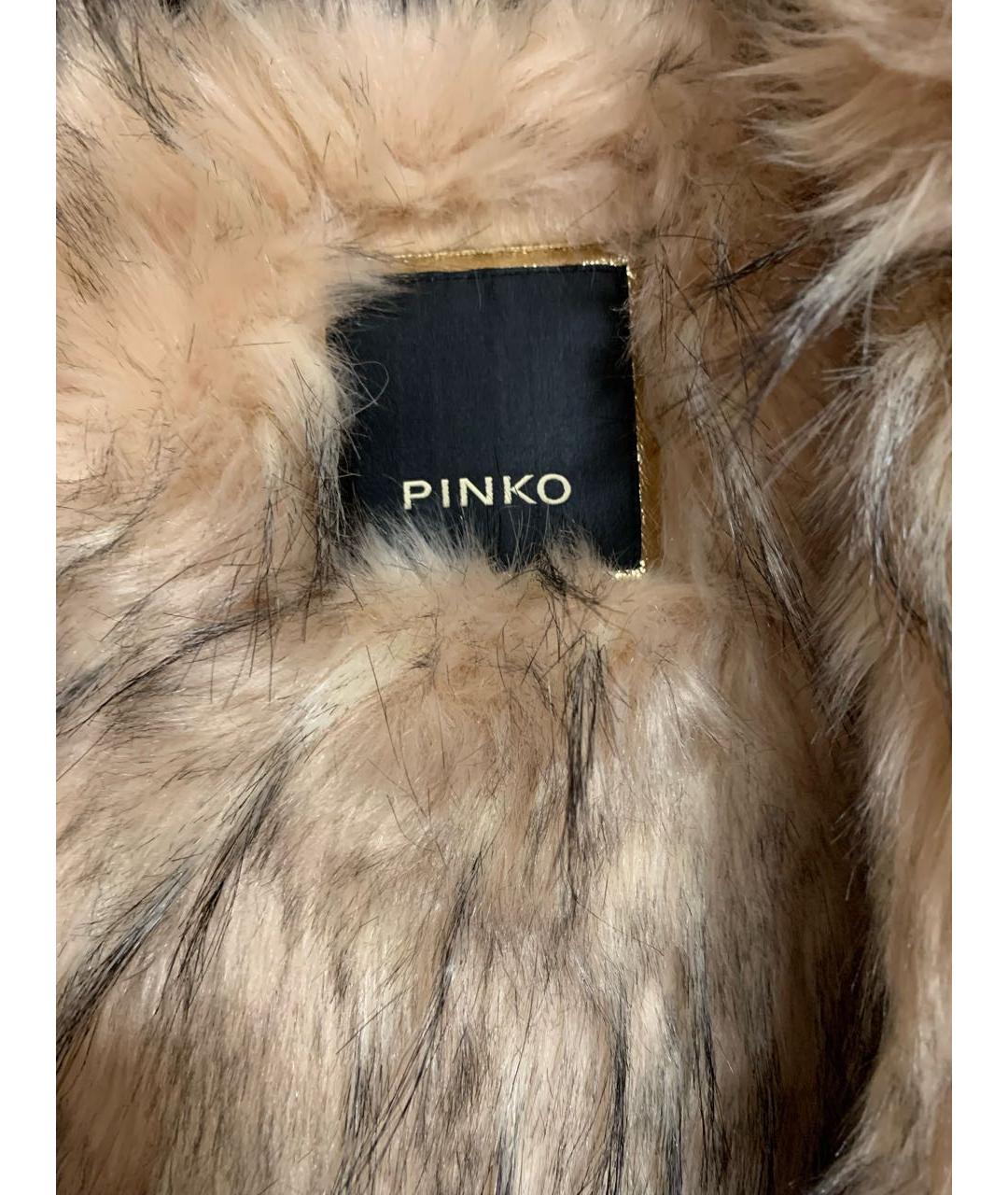 PINKO Золотая полиэстеровая парка, фото 8