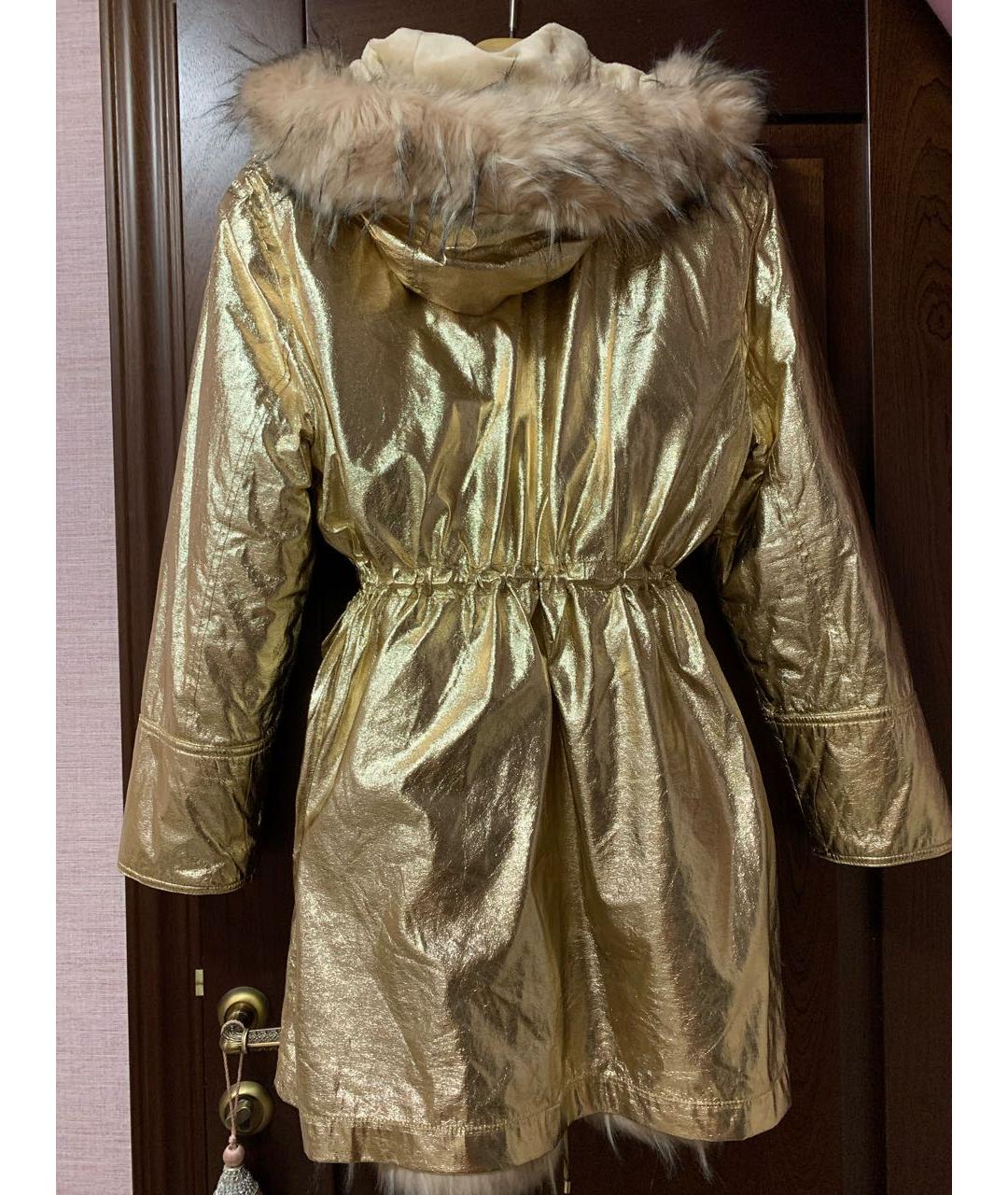PINKO Золотая полиэстеровая парка, фото 2