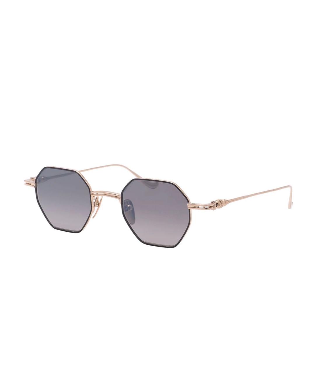 CHROME HEARTS Золотые металлические солнцезащитные очки, фото 5