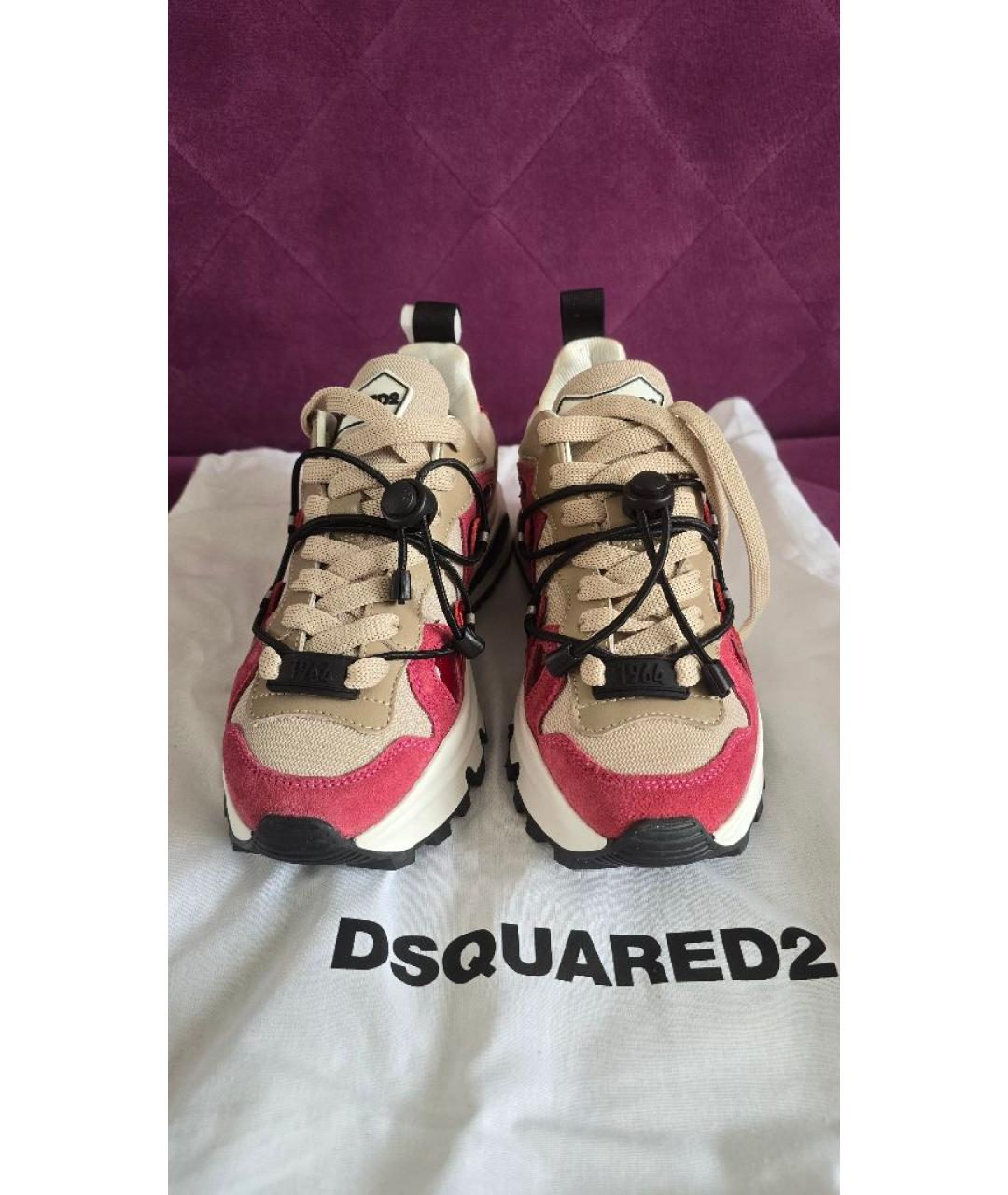 DSQUARED2 Бежевые кроссовки, фото 2