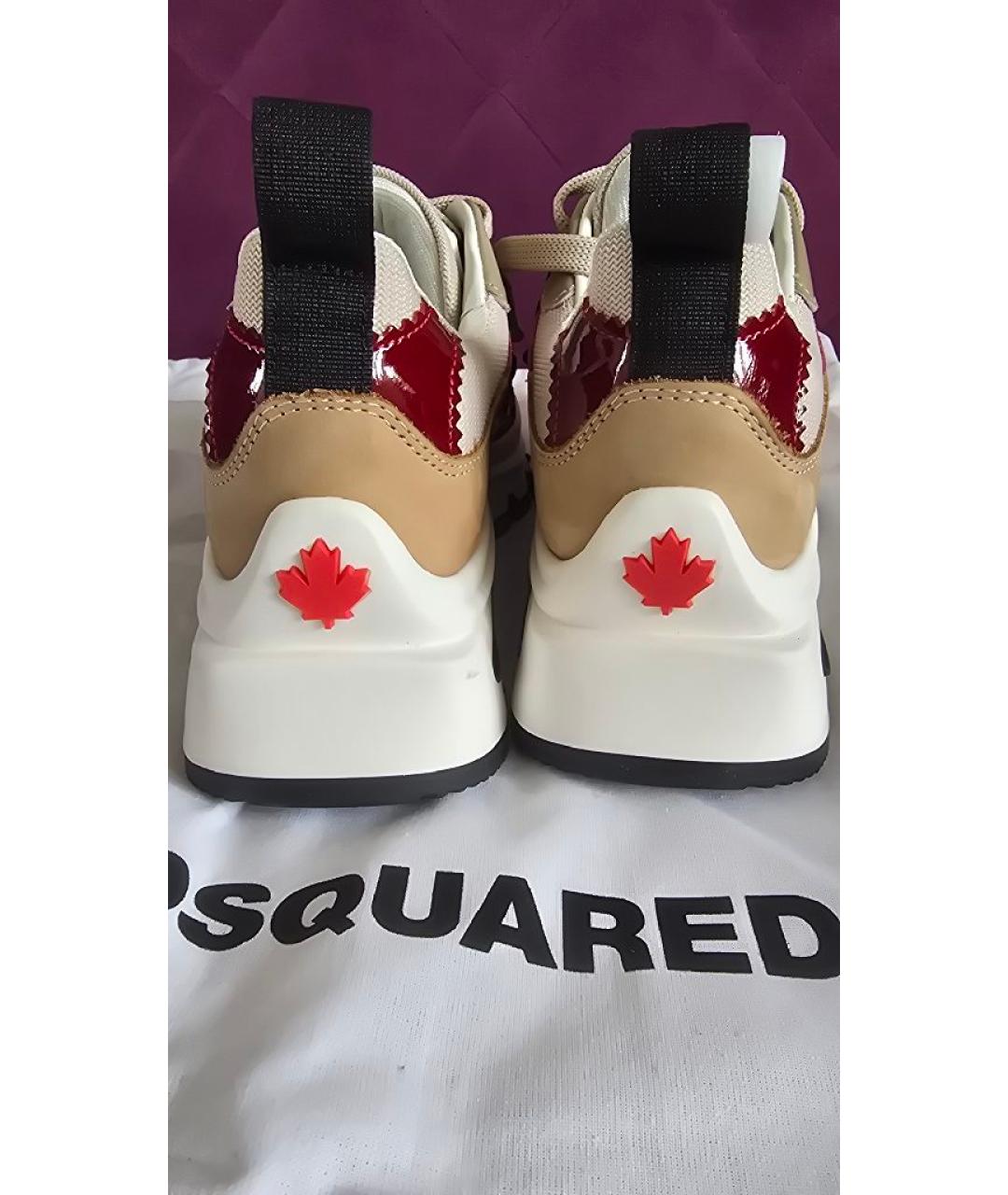 DSQUARED2 Бежевые кроссовки, фото 4