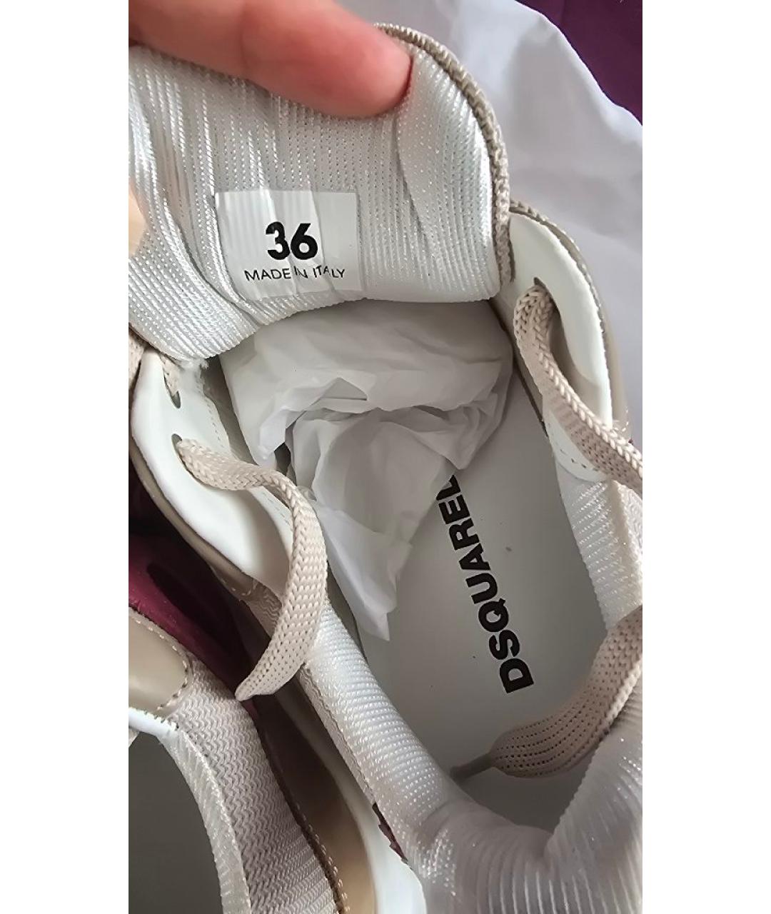 DSQUARED2 Бежевые кроссовки, фото 5