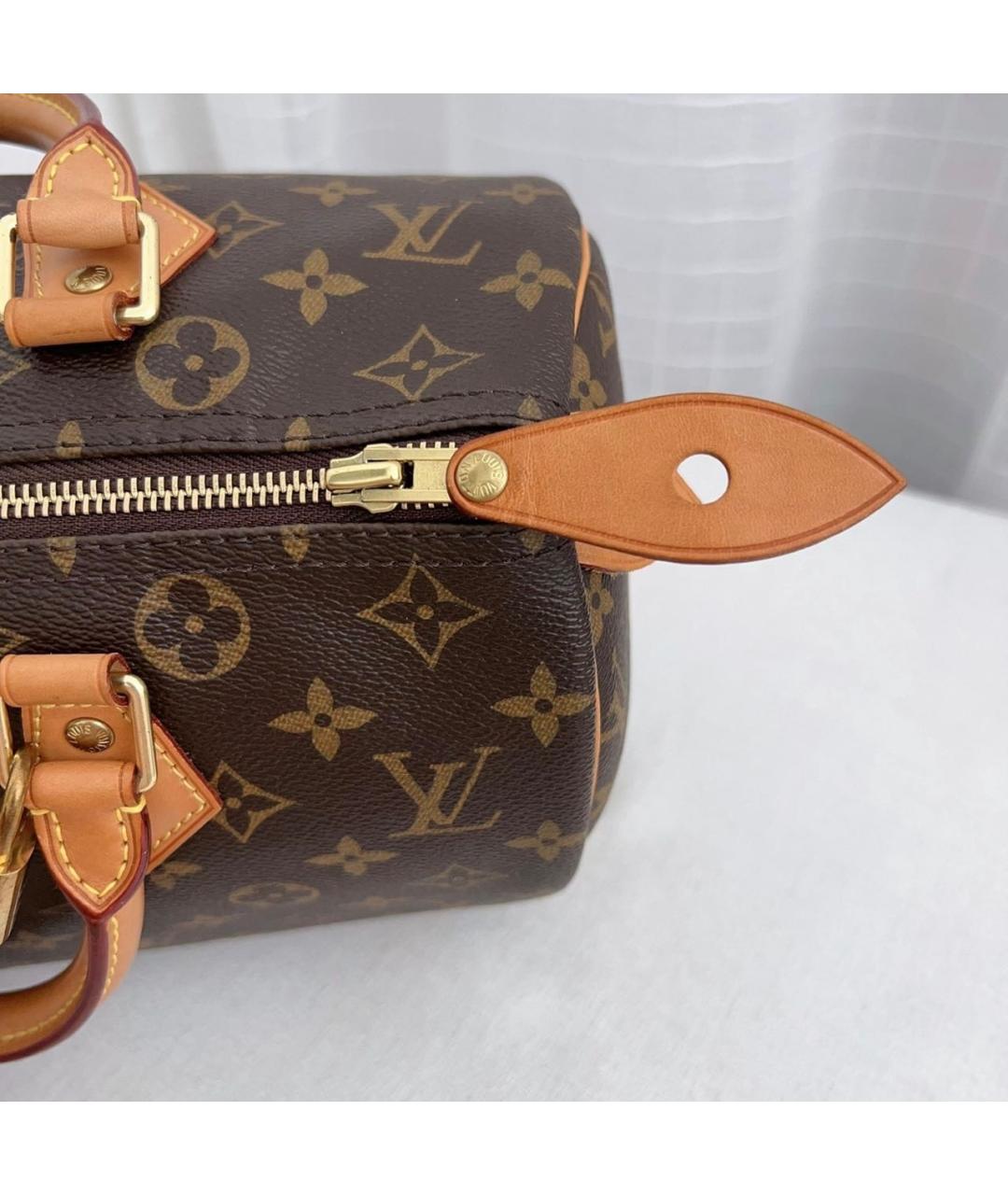 LOUIS VUITTON Коричневая канва сумка с короткими ручками, фото 6